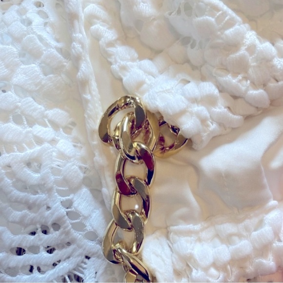 LILLY PULITZER White Lace Midi Dress M | Bridal Shower Rehearsal Dinner NWT - Picture 5 of 12